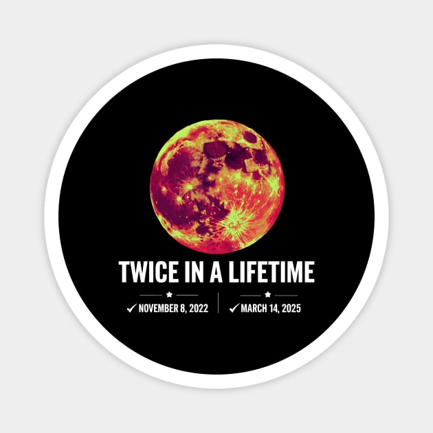 Twice-in-a-Lifetime-Total-Lunar-Eclipse-March-14-2025-Kids Magnet by ArtistTee ⭐⭐⭐⭐⭐
